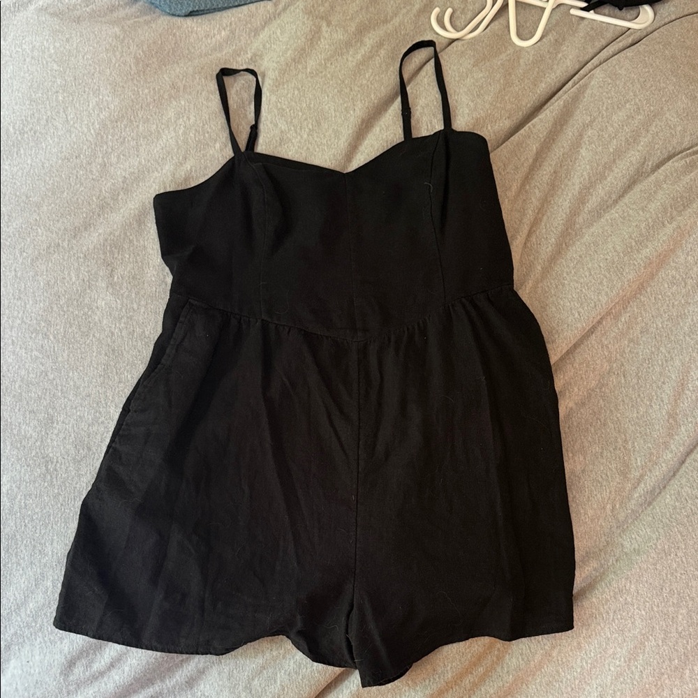 Old Navy Black Smocked Romper